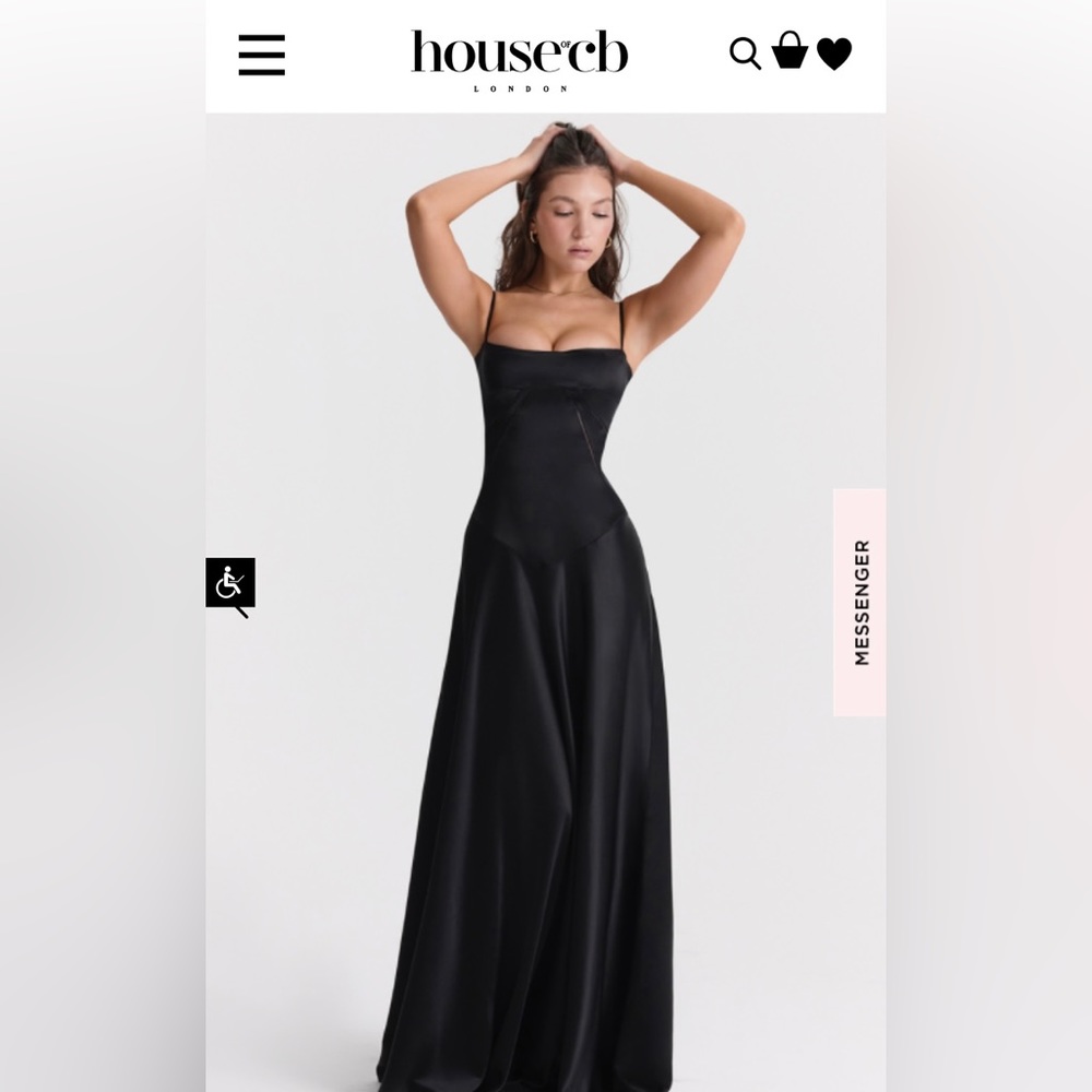 HOUSE OF CB ANABELLA BLACK LACE UP MAXI DRESS WITH TAGS